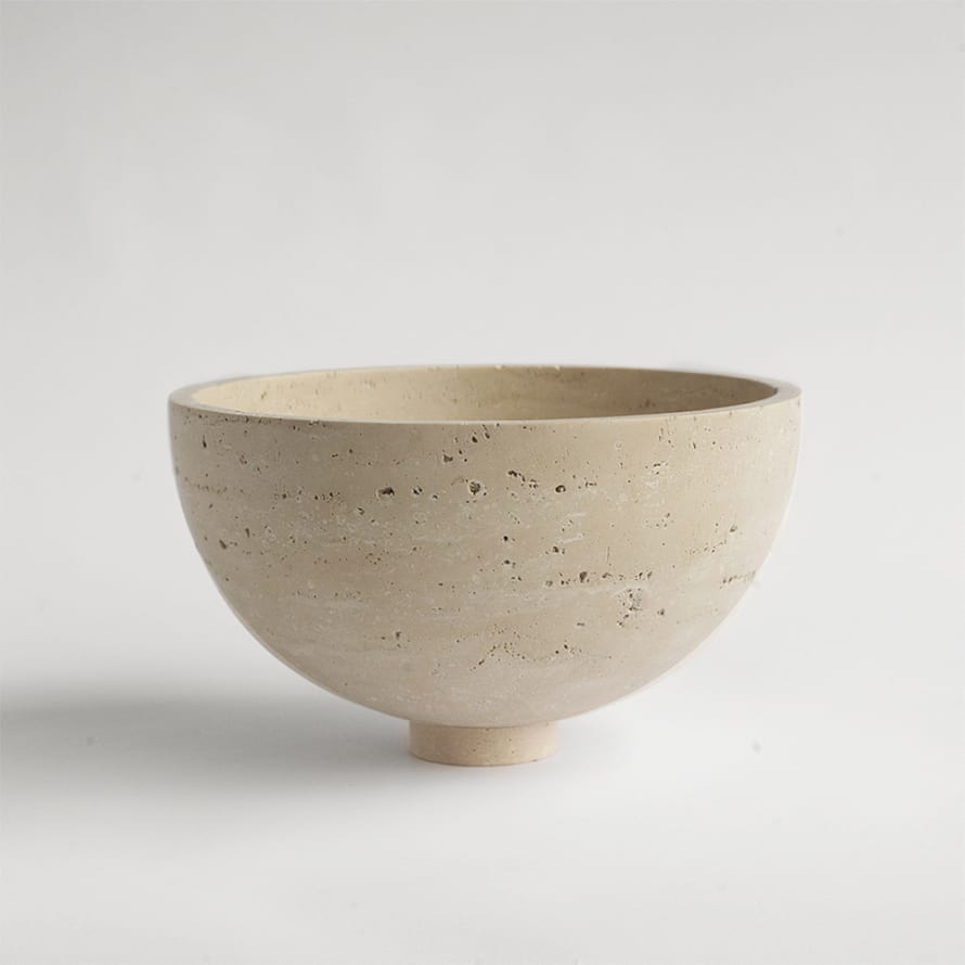 Kiwano Concept Travertine Fruit Bowl | Centerpiece