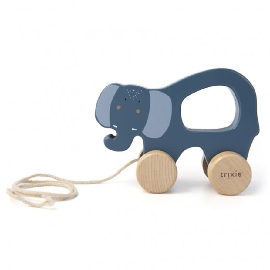 Trixie (6178) Wooden Pull Along Toy - Mrs. Elephant