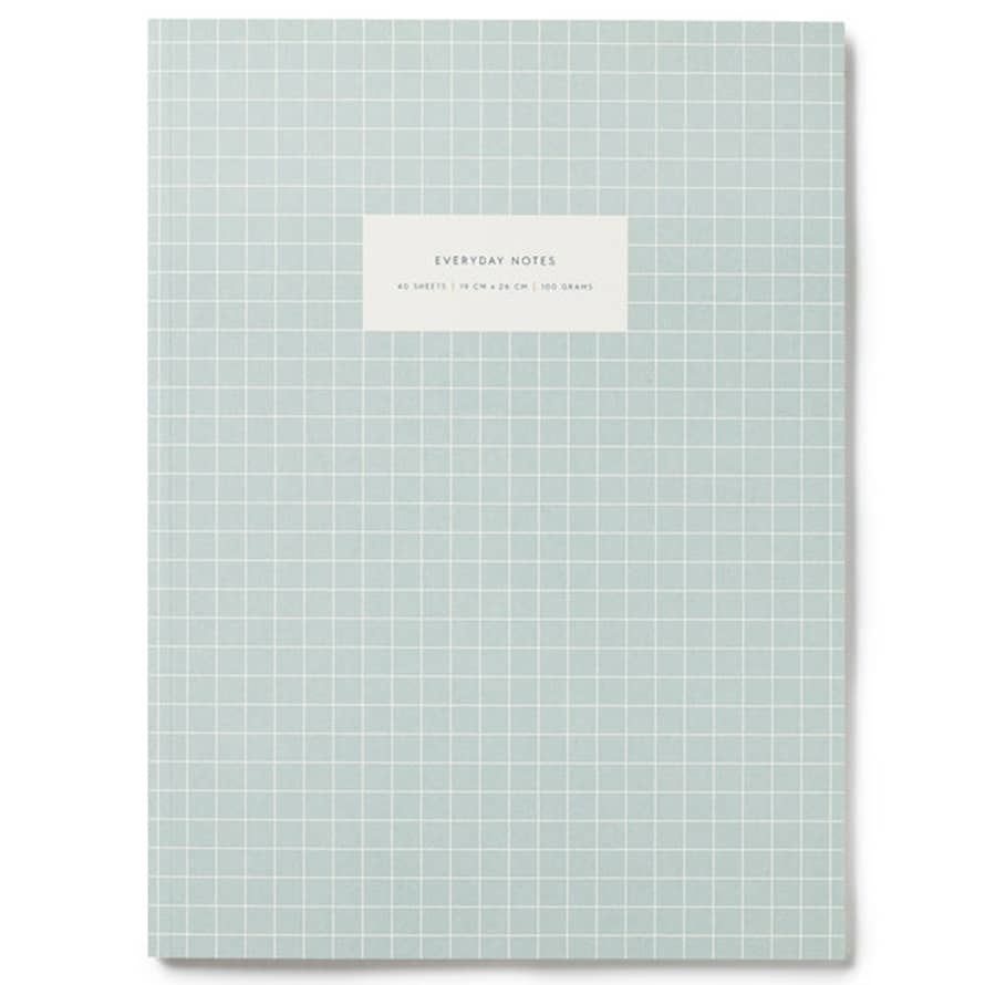 Kartotek Copenhagen Kartotek • Cahier Check Couverture Quadrillée Bleu Menthe