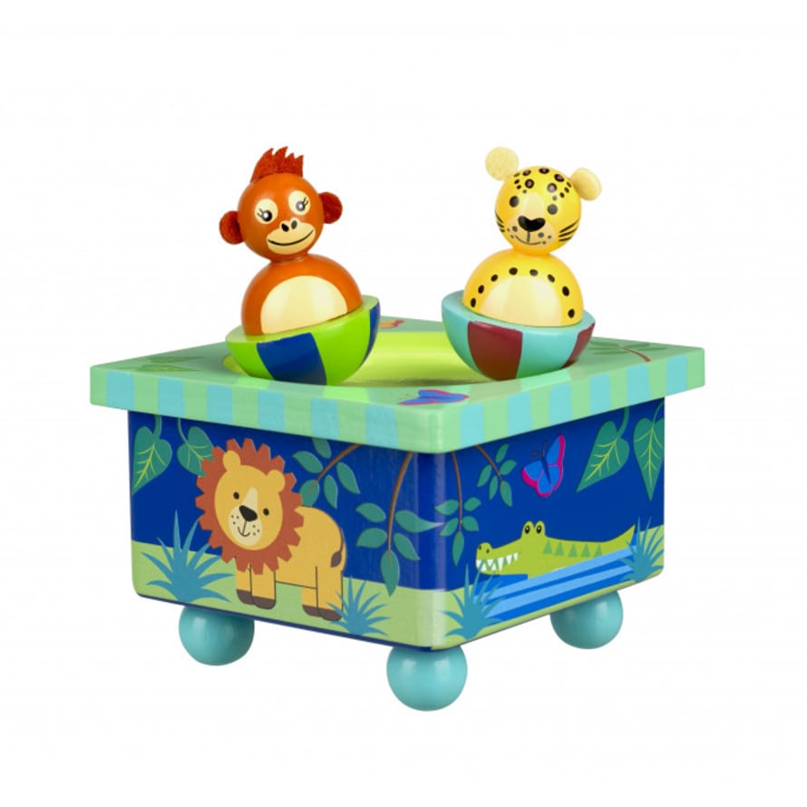 Orange Tree Toys Wooden Jungle Animal Music Box