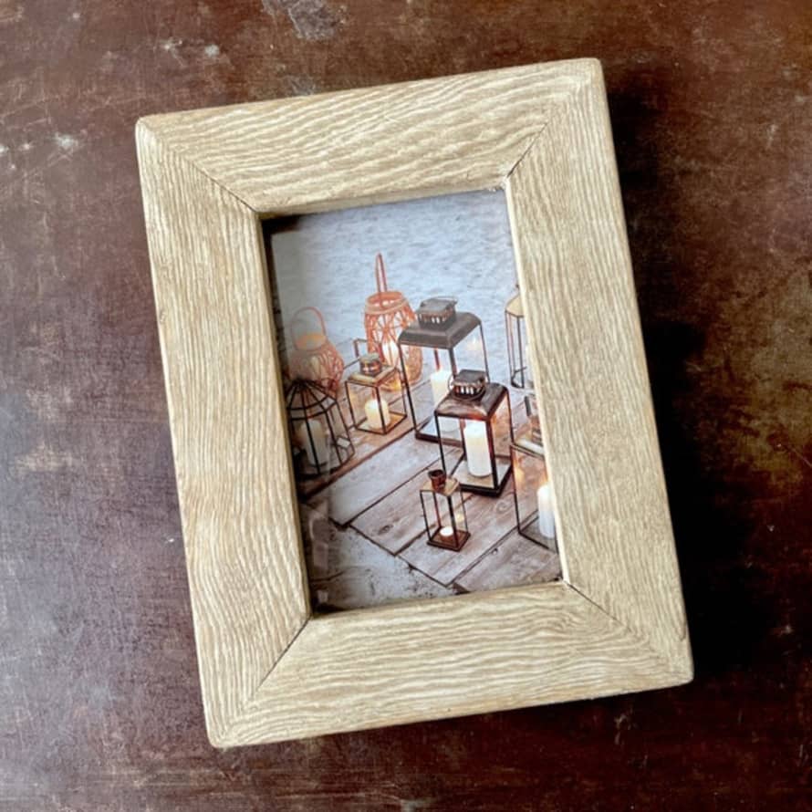 livs 6 X 4 " Rustic Photo Frame - Distressed Wash