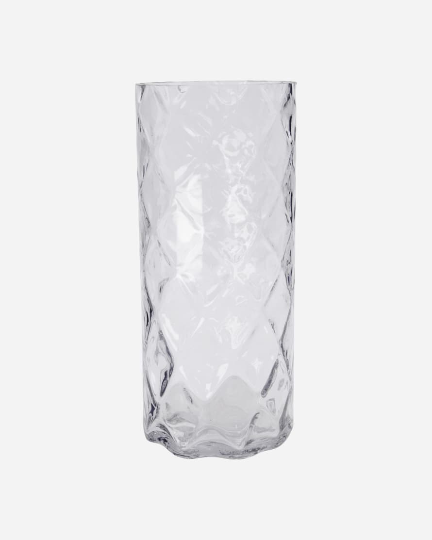 House Doctor Cylinder Glass Vase - Bubble