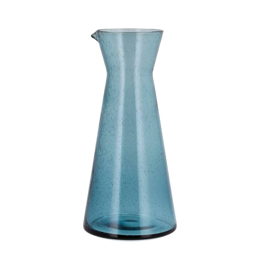 LYNGBY GLASS Lyngby Valencia Glass Carafe 1.1 Litre In Blue