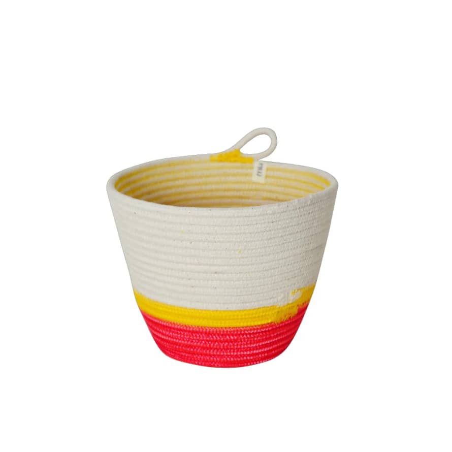 botanicalboysuk Planter Basket 100% Cotton (17.4) Yellow