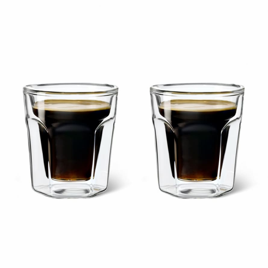 Bredemeijer Bredemeijer Double Walled Glass Latte Cup 100ml Set Of 2