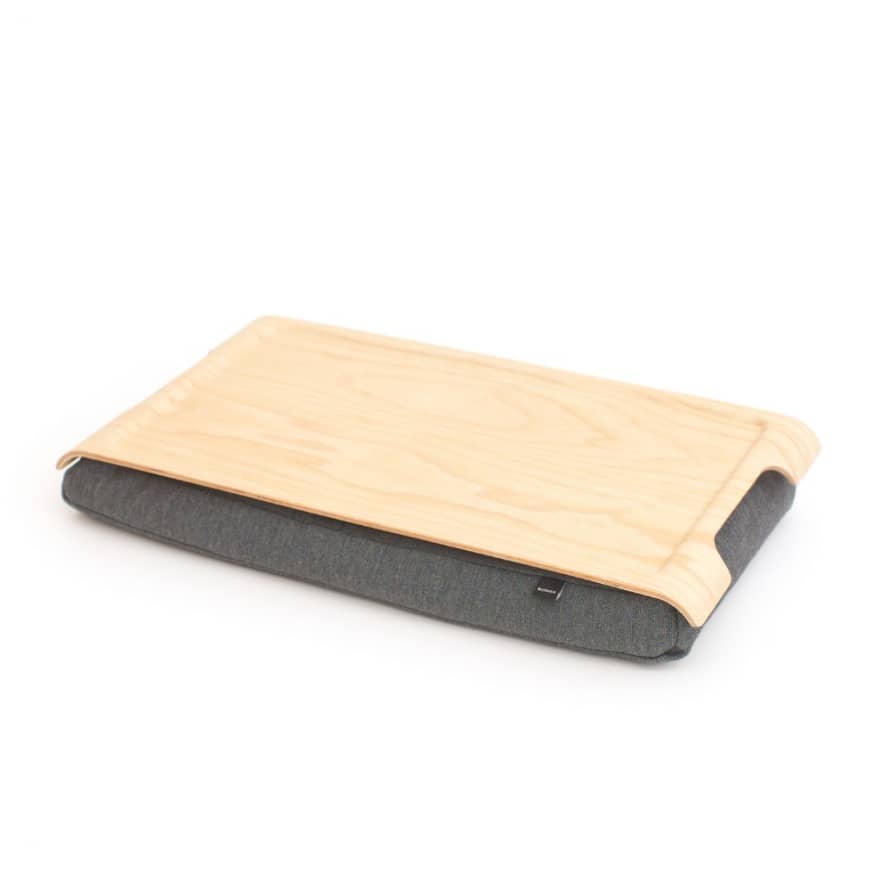 Bosign Bosign Laptray Mini Antislip Ash Wood Top With Salt  &  Pepper Cushion