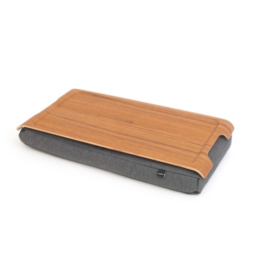 Bosign Bosign Laptray Mini Antislip Teak Wood Top With Salt  &  Pepper Cushion