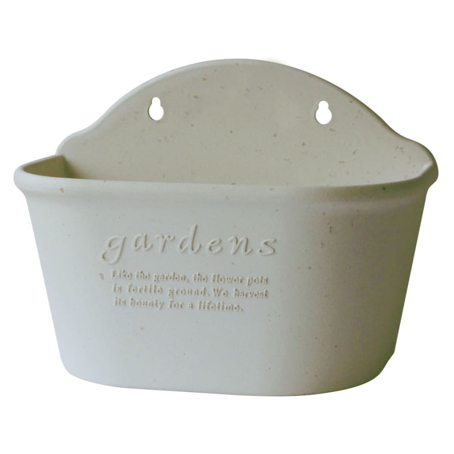 Hachiman Hachiman Garden Hanging Flower Pot Style No300 White Eco Recycled Paper Mix 4.0l