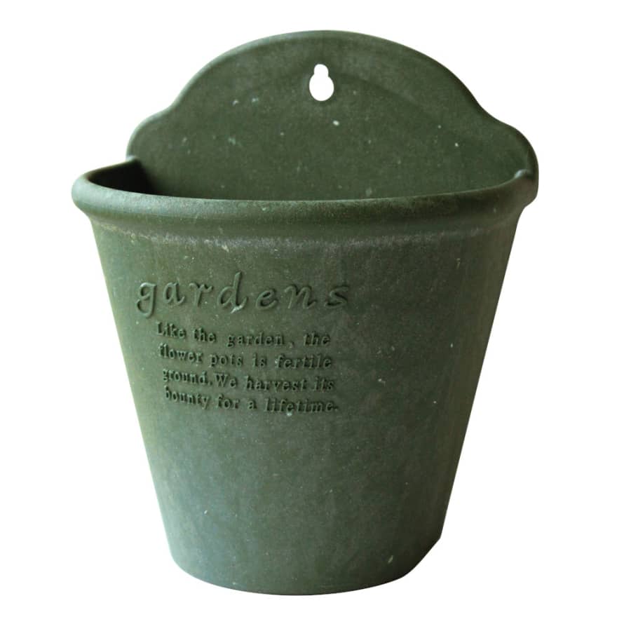 Hachiman Hachiman Garden Hanging Flower Pot Style No210 Green Eco Recycled Paper Mix 2.5l