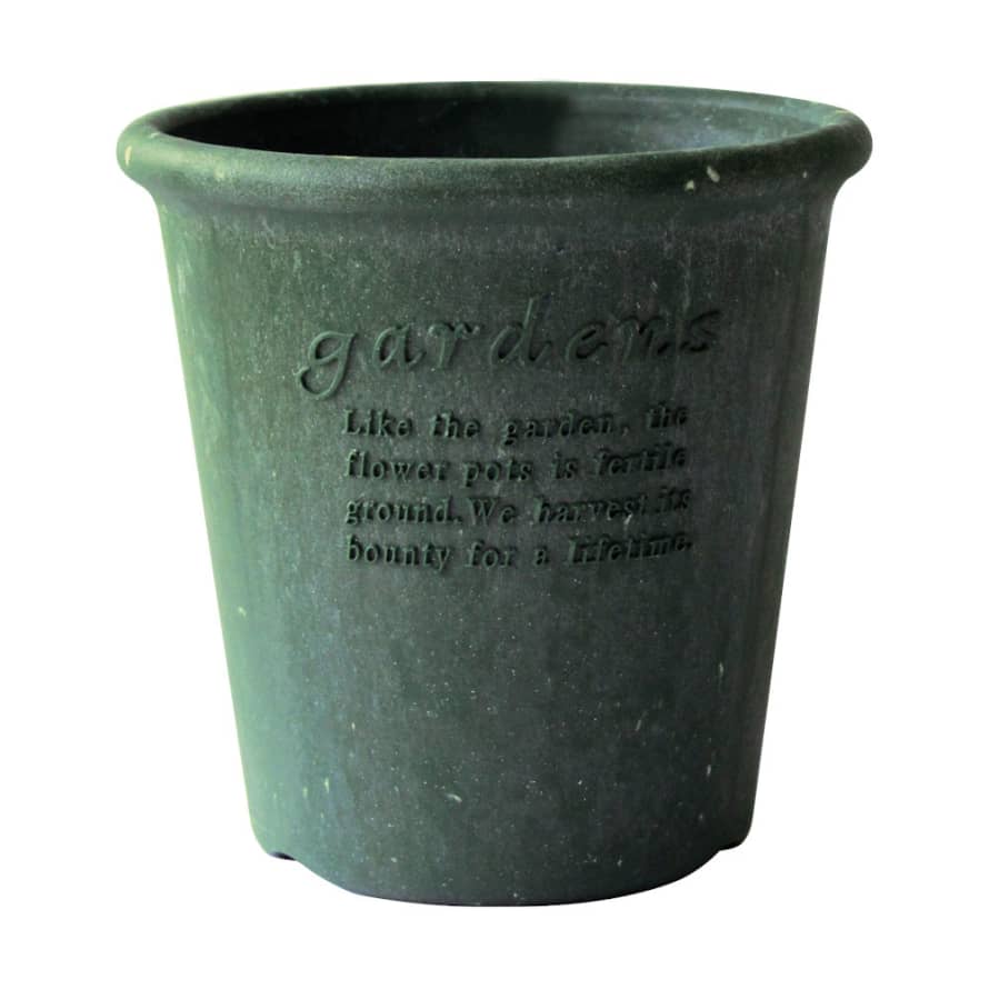 Hachiman Hachiman Garden Flower Pot Round Style No5 Green Eco Recycled Paper Mix 1.3l D150mm