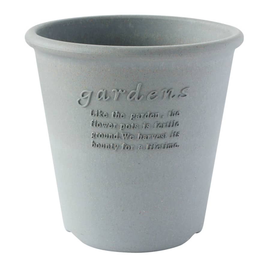 Hachiman Hachiman Garden Flower Pot Round Style No6 Grey Eco Wood Pulp Mix 2.7l D185mm