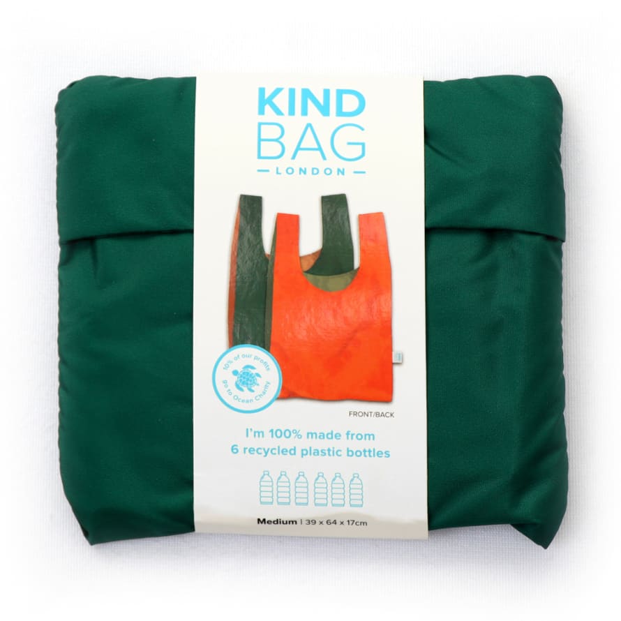 Kind Bag Kind Shoulder Bag Bicolour Design Reusable Ecofriendly Made From Recycled Plastic Bottles Medium Size