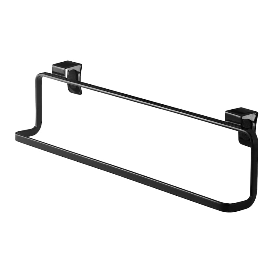 Yamazaki Towel Hanger For Over Cupboards Wide For Thicker Towels In Black