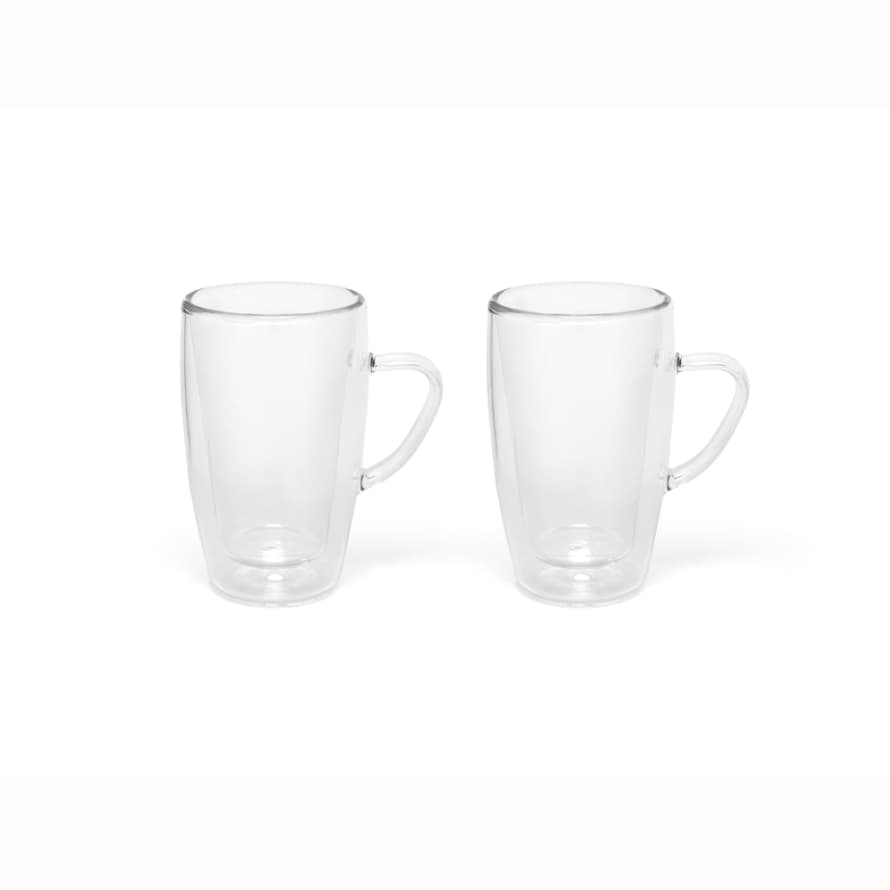 Bredemeijer Bredemeijer Double Wall Glass Mug For Espresso 100ml With Handle In A Set Of 2