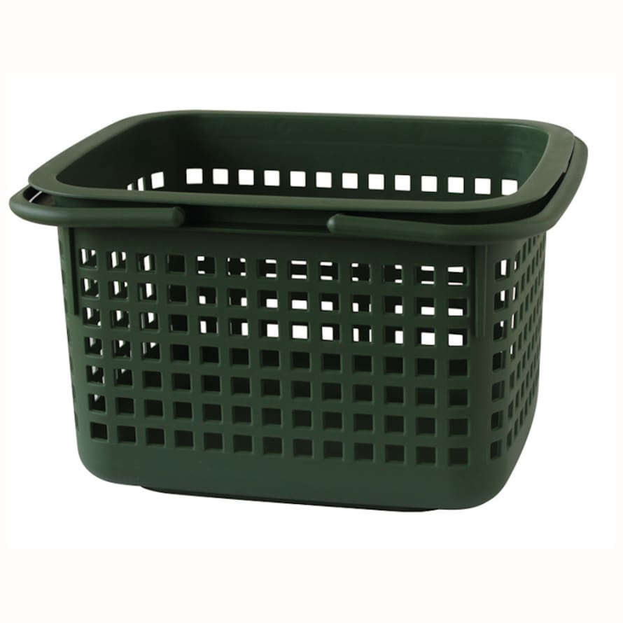 Hachiman Hachiman Cestino Laundry, Storage  &  Picnic Basket Medium Dark Green No Lid