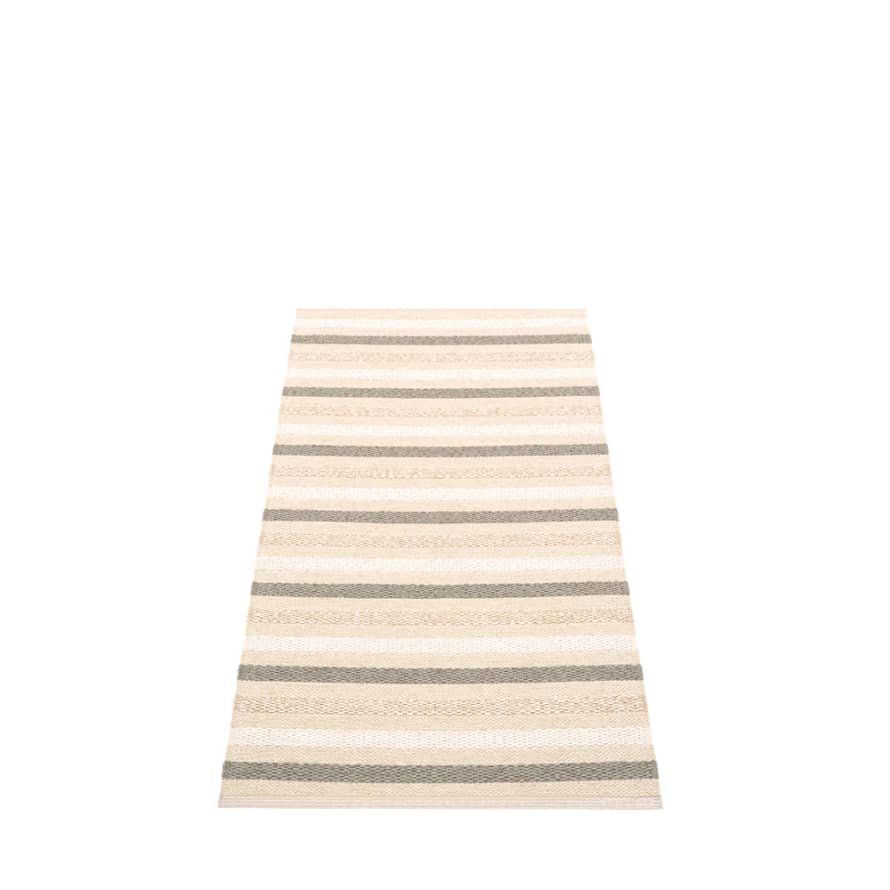 Pappelina Pappelina Of Sweden Grace Design Washable Sustainable Rug 70x140cm In Cream