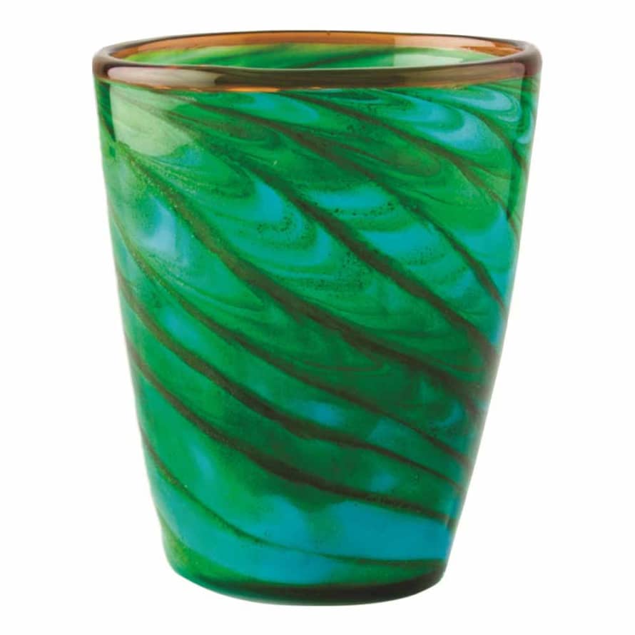Italesse Italesse Mares Handcrafted Single Large Glass Tumbler In Parrot Fish Design