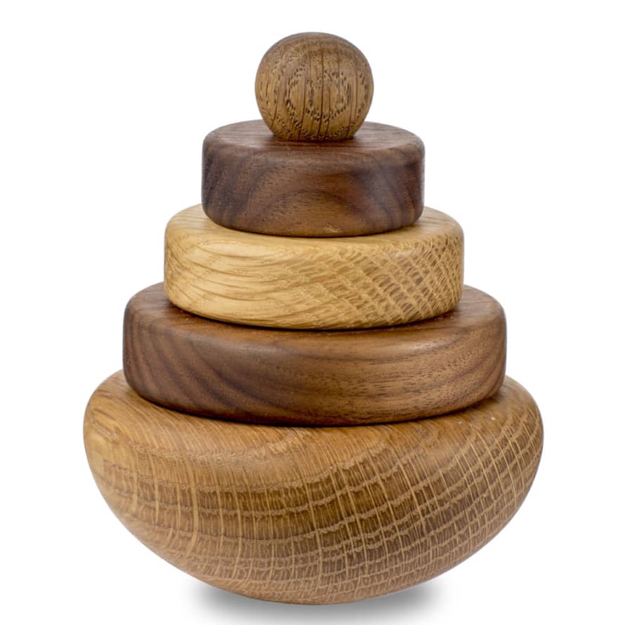 Spring Copenhagen Spring Of Copenhagen Spinning Top Trio - Tony In Walnut  &  Oak