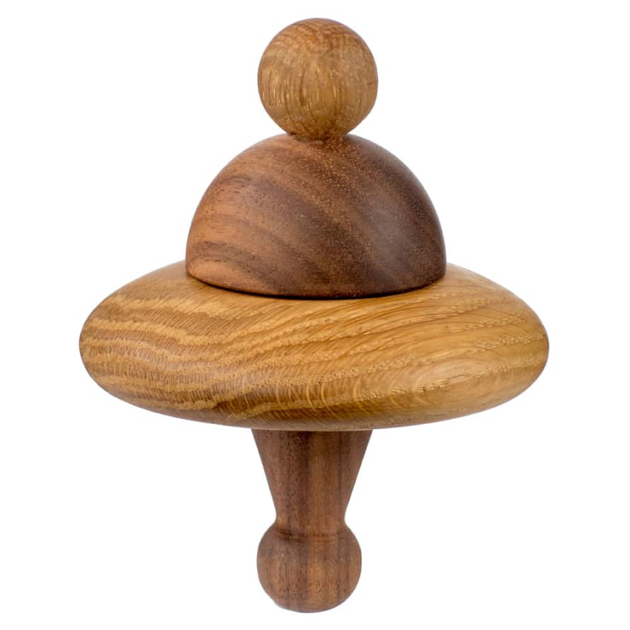 Spring Copenhagen Spring Of Copenhagen Spinning Top Trio - Ballerina In Walnut  &  Oak