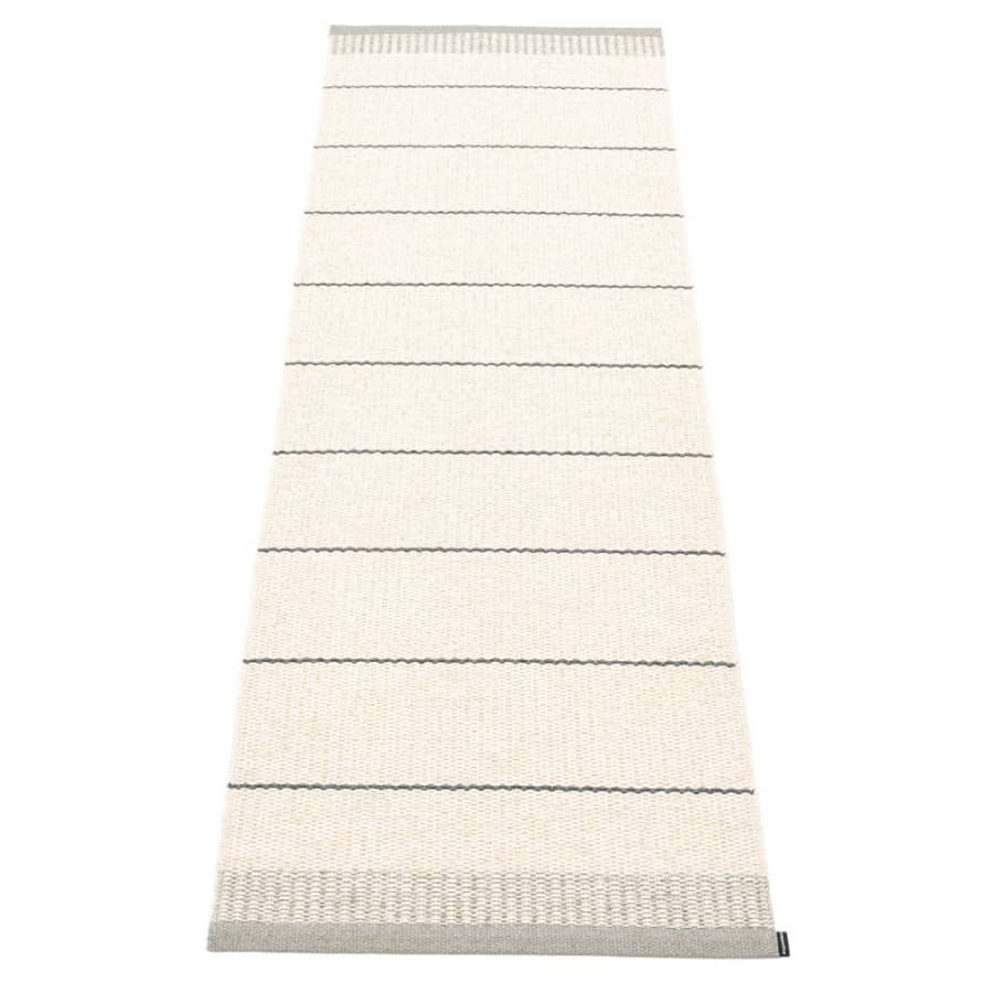 Pappelina Pappelina Of Sweden Belle Design Washable Sustainable Rug 60x200cm In Warm Grey