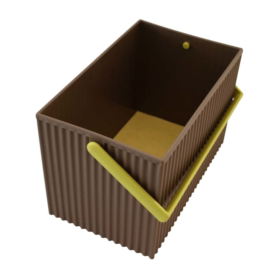 Hachiman Omnioffre Stacking Storage Box Medium Brown