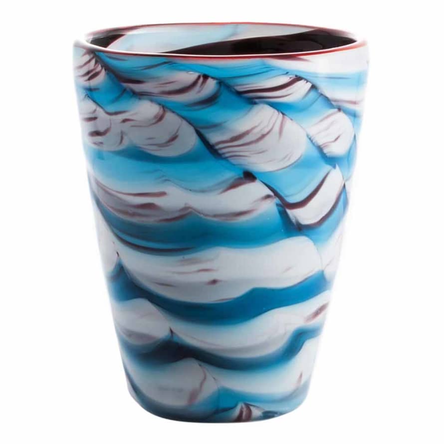 Italesse Italesse Mares Handcrafted Single Large Glass Tumbler In Napoleon Fish Design