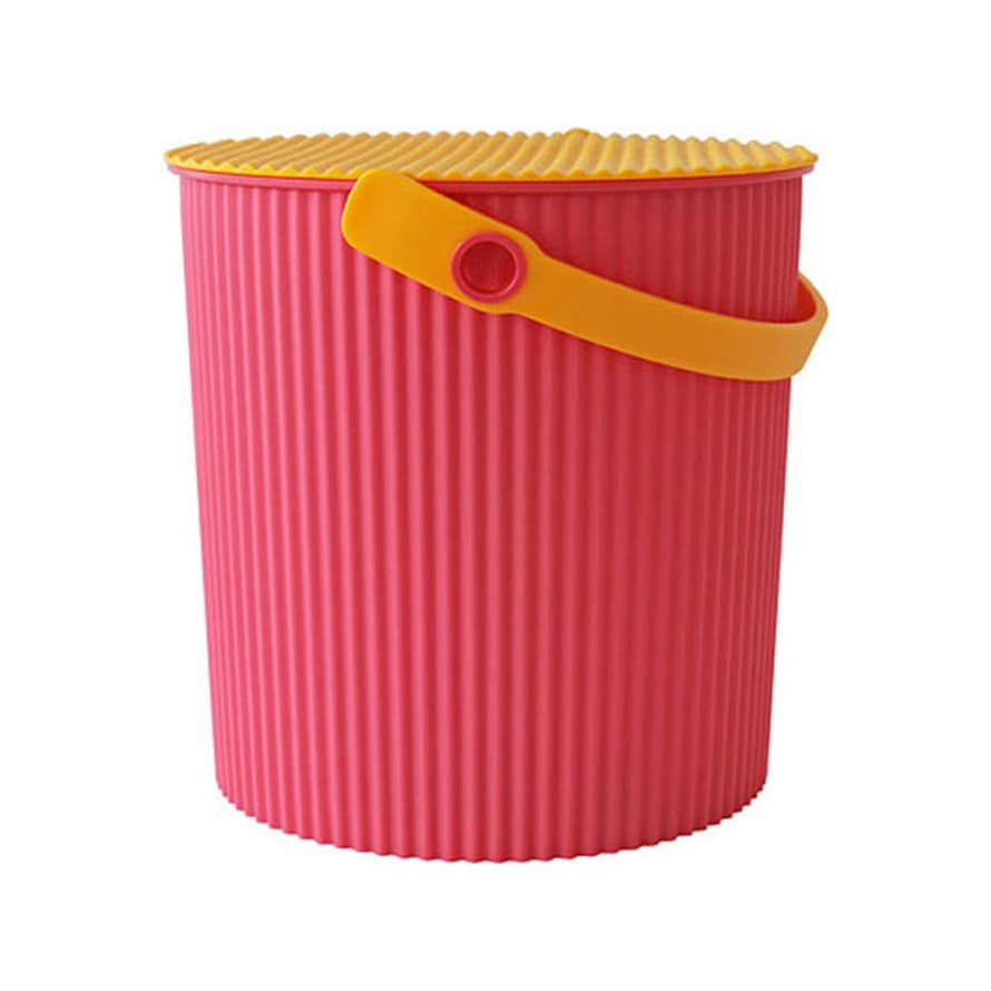 Hachiman Omnioutil Storage Bucket  &  Lid Medium Pink Orange