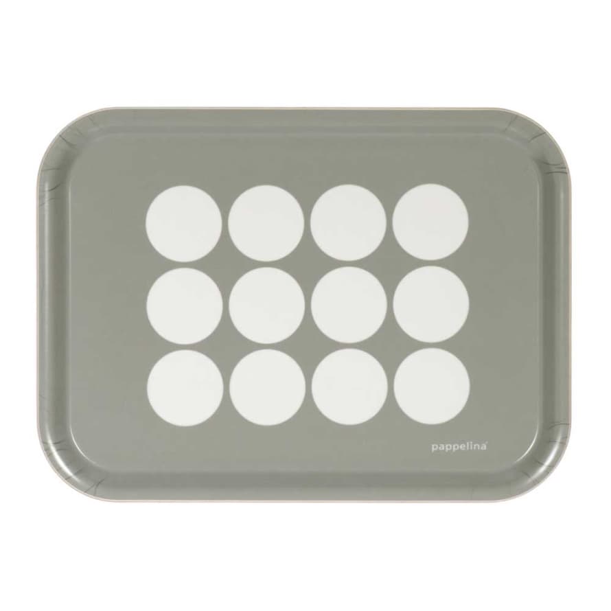 Pappelina Fia Design Serving Tray Small 27x20cm In Warm Grey