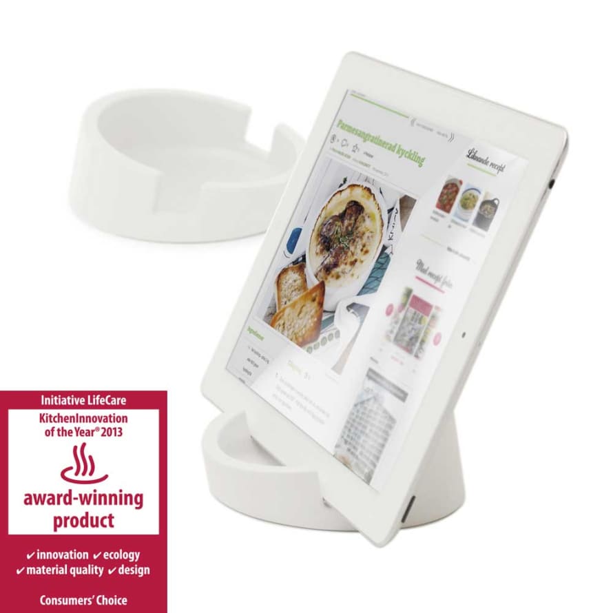 Bosign Bosign Ipad Stand And Holder In White Recyclable Silicone