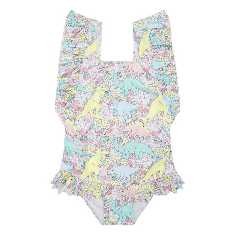 Rock Your Baby Floral Dino Swimsuit