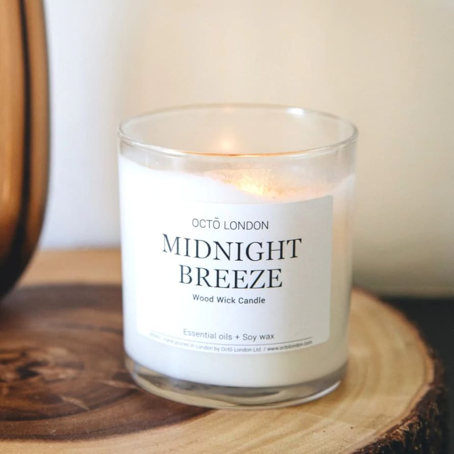 Octo Midnight Breeze 300ml Wood Wick Candle