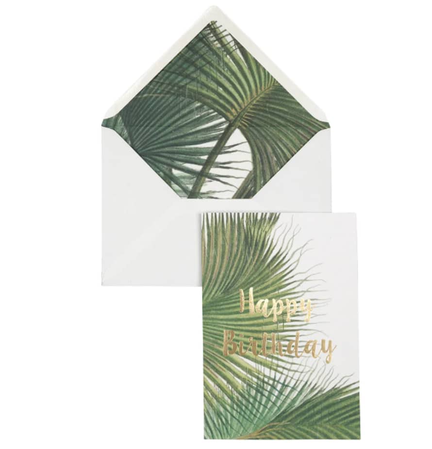 Creative Lab Amsterdam Botanic Palm Happy Birthday Card