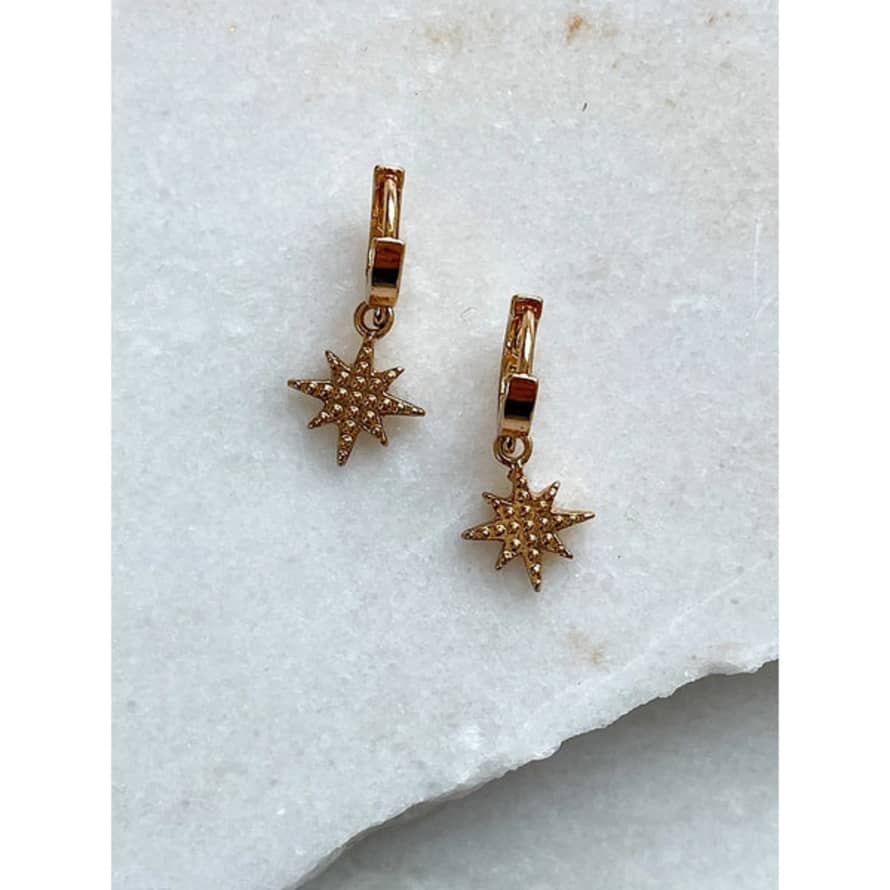 Olia Jewellery Lizzy Starburst Charm Earring - Gold