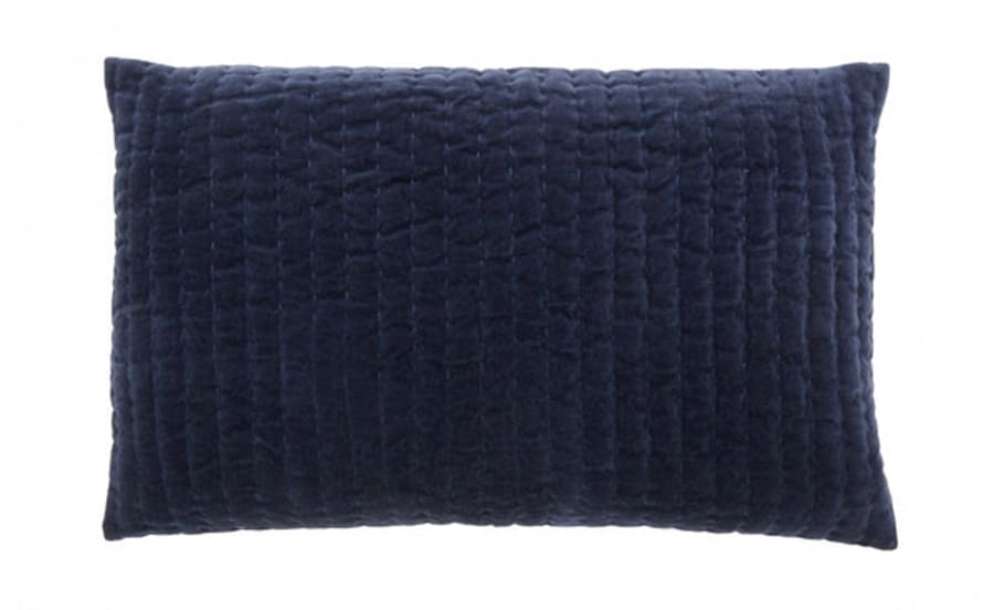 Nordal Castor Dark Blue Velvet Cushion