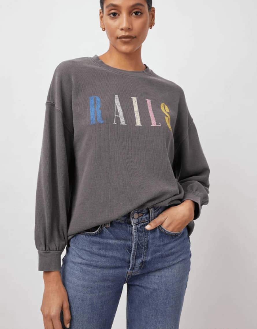 Rails Signature Sweatshirt Vintage Black