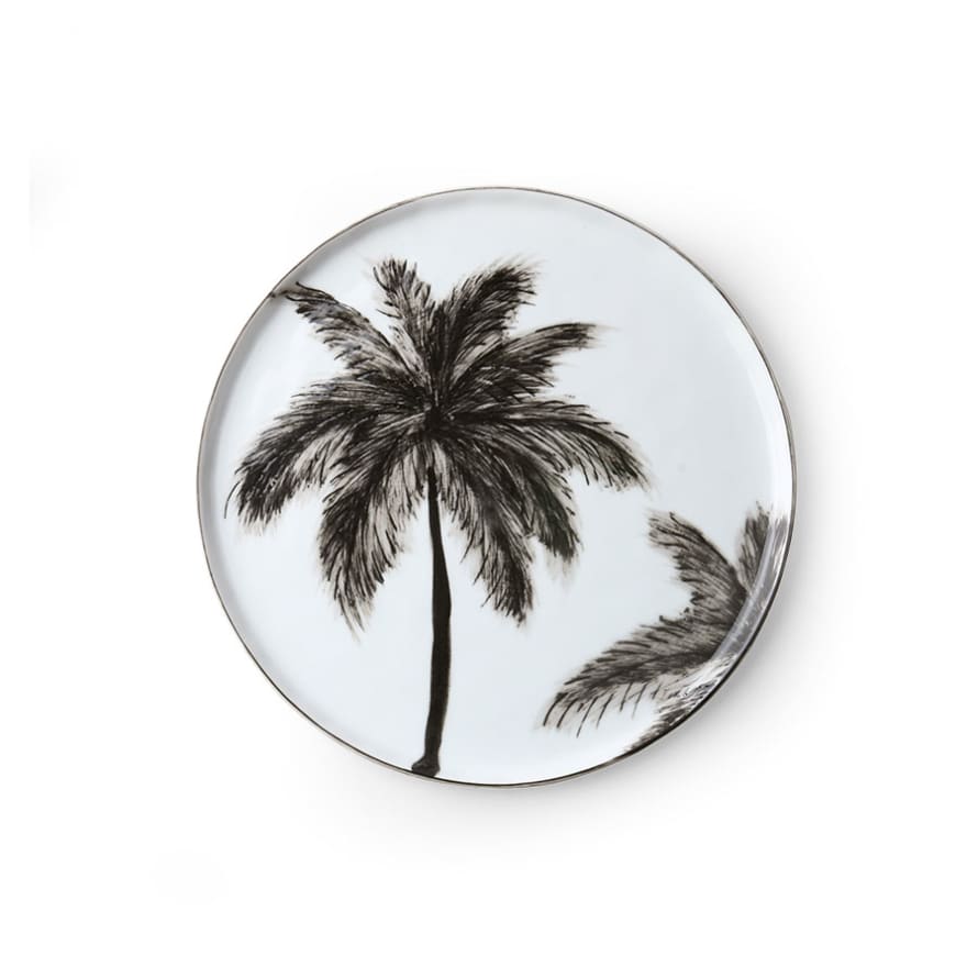 HK Living Bold & Basic Ceramics: Side Plate Palm Trees