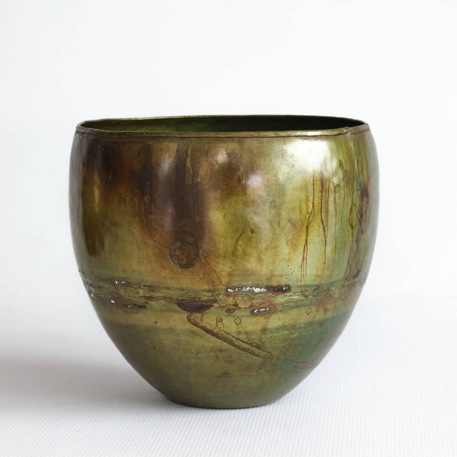 Wikholm Form Antique Green Iron Pot - 14cm