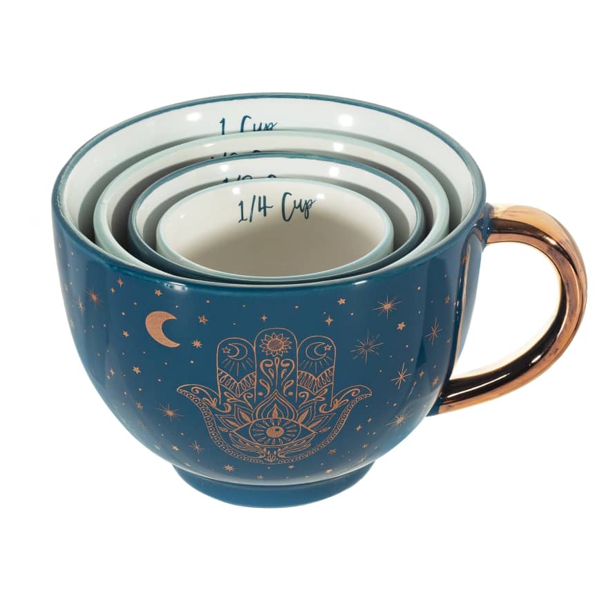 Sass & Belle  Hamsa Moon and Stars Measuring Cups Set of 4
