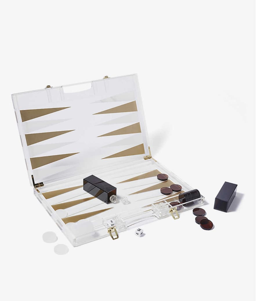 Sunnylife Luxury Backgammon lucite board game
