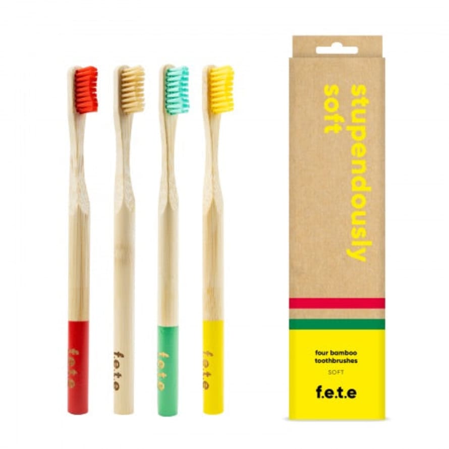 f.e.t.e. Bamboo Toothbrush Set - Stupendously Soft Mix