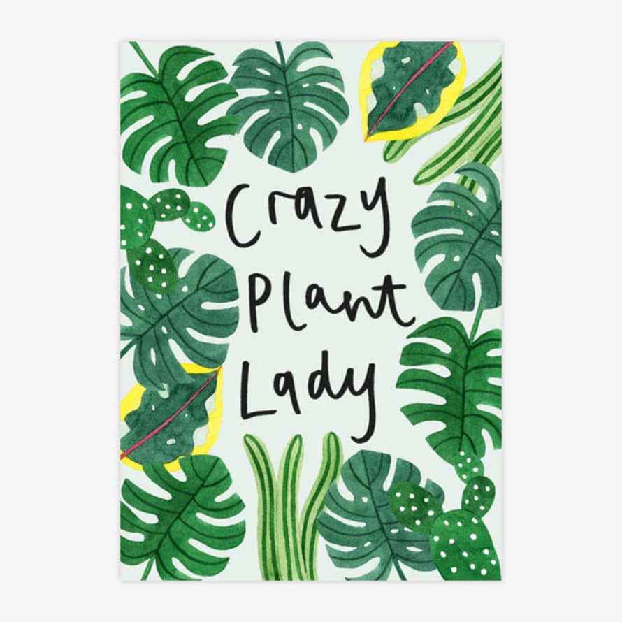 Katrina Sophia Crazy Plant Lady A4 Print