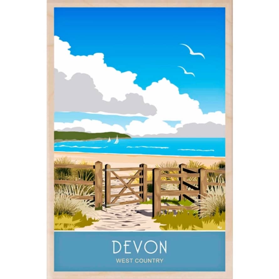 The Wooden Postcard Company Devon West Country Wooden Postcard