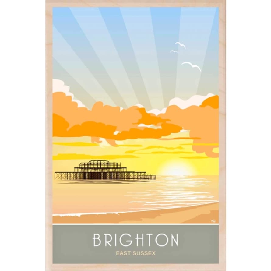 The Wooden Postcard Company Brighton Pier Wooden Postcard