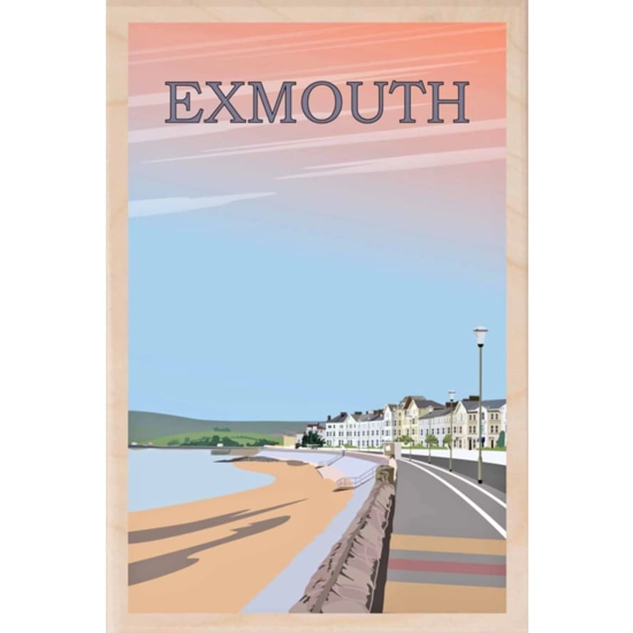 The Wooden Postcard Company Devon Exmouth Wooden Magnet