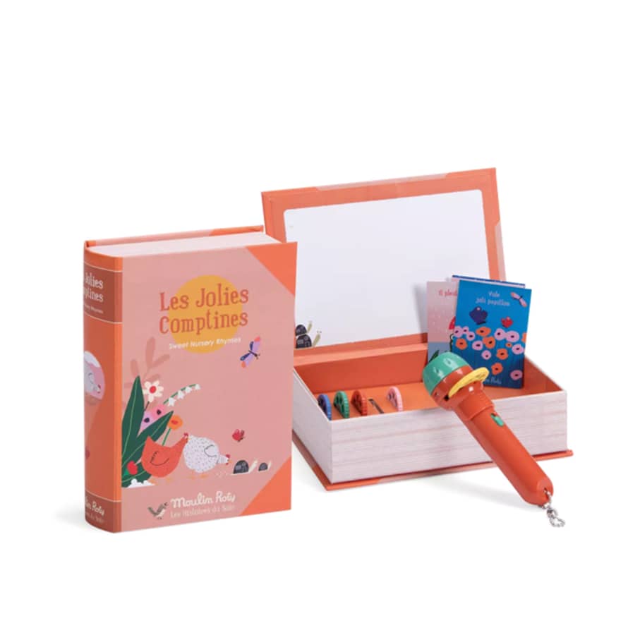 Moulin Roty Libro Linterna Proyector Les Jolies Comptines