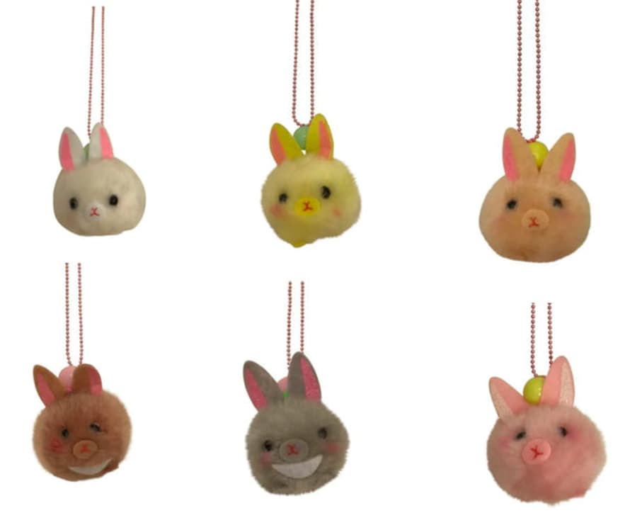 Pop Cutie Ltd. Pompom Bunny Necklaces