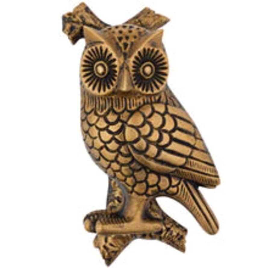 Bramley & White Door Knocker Owl - Heritage Brass Finish (BRASS071)