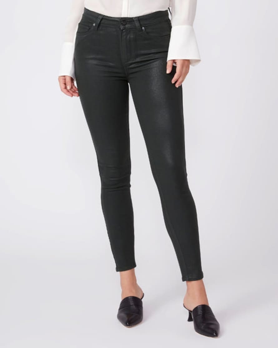 Paige Denim Paige Hoxton Ankle Jeans - Deep Emerald Luxe Coating