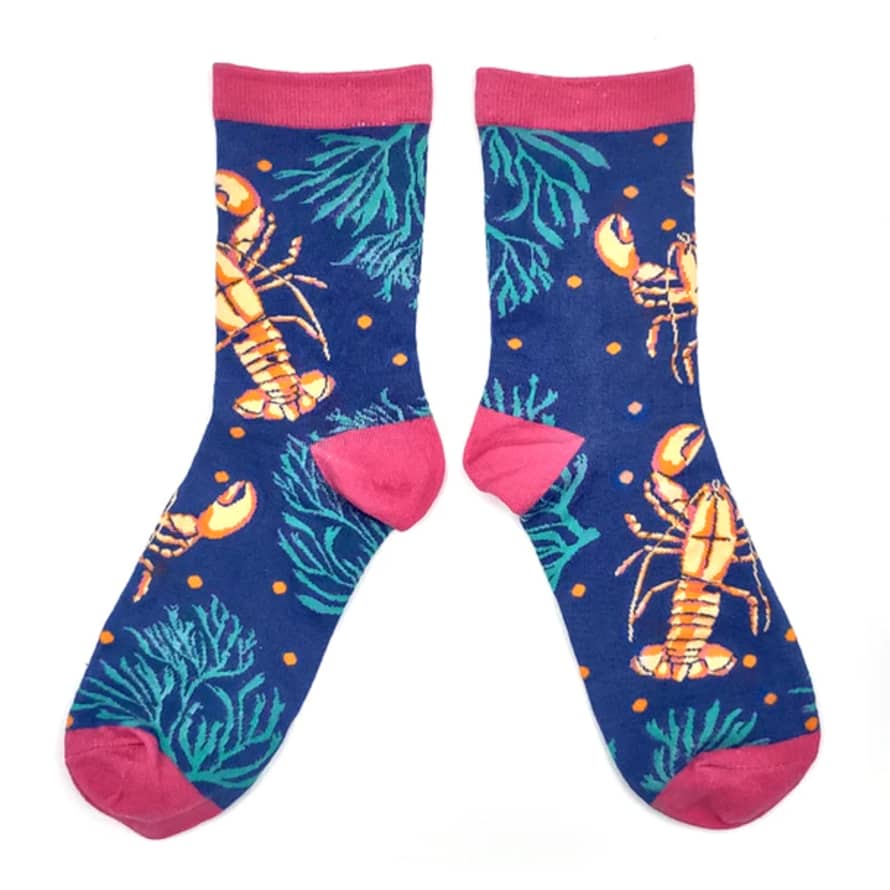 House of disaster Coral Lobster Socks with Box