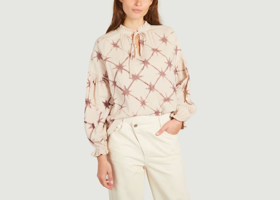 The New Society Olivia Oversized Blouse With Star Pattern